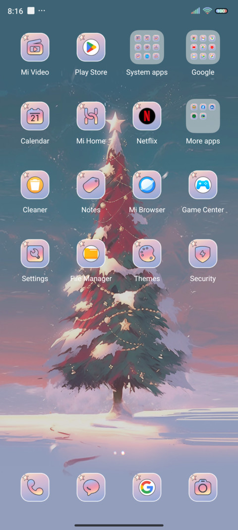 Christmas tree screenshot