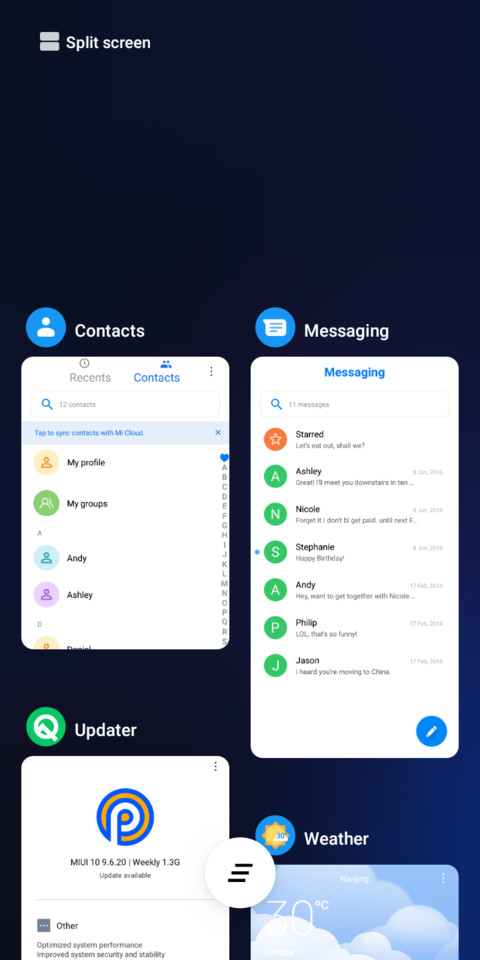 Android Q screenshot