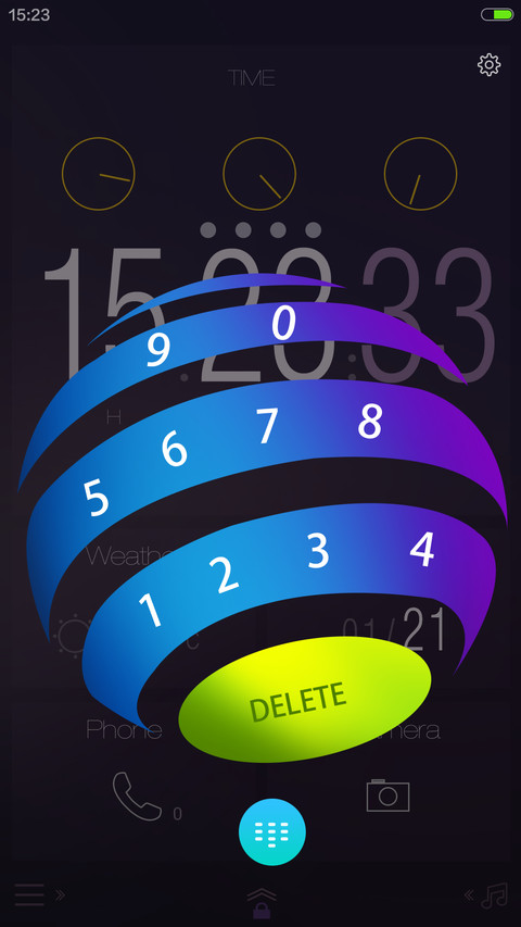 Round－流圆（动态锁屏，动态自由桌面，默认密码0000） screenshot