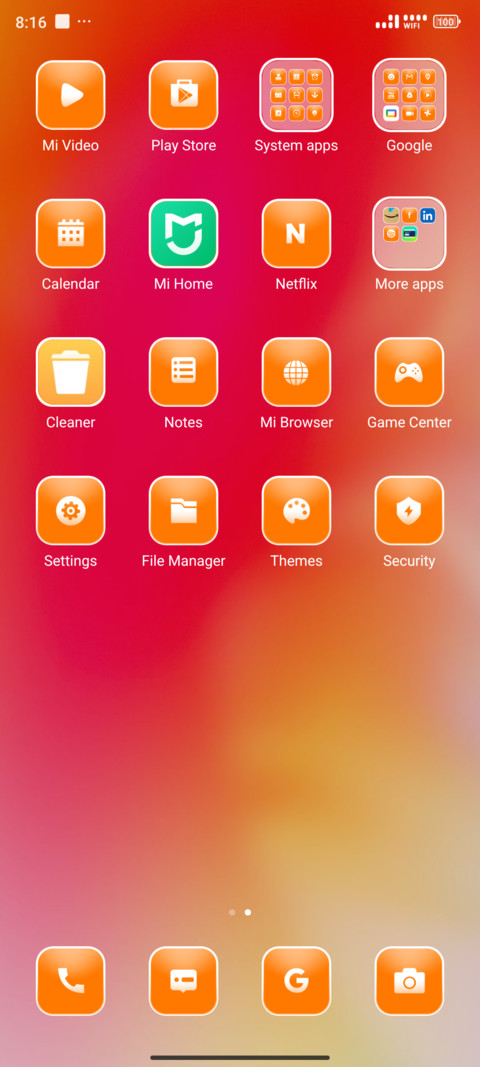 Gradient Orange screenshot