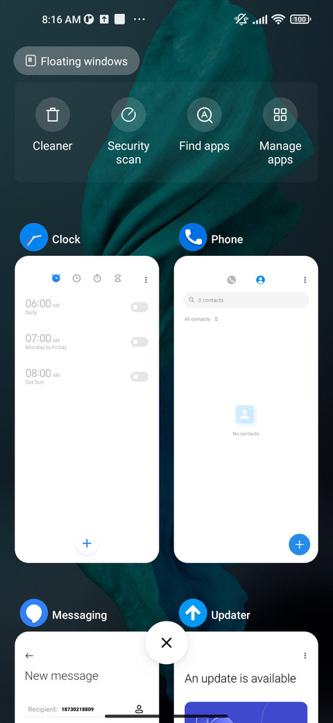 Blue screenshot