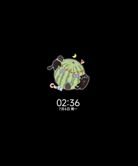 可爱西瓜小黑猫 screenshot