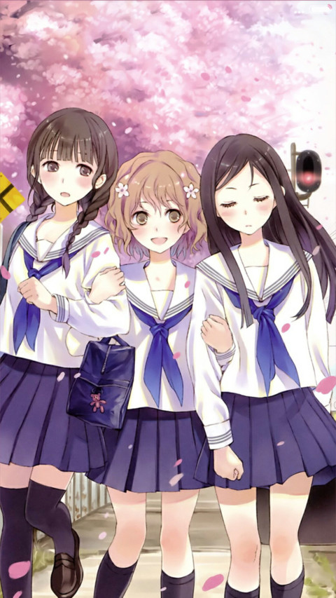 二次元萝莉②【飘花落雨流星坠+重力特效+自由桌面】 screenshot