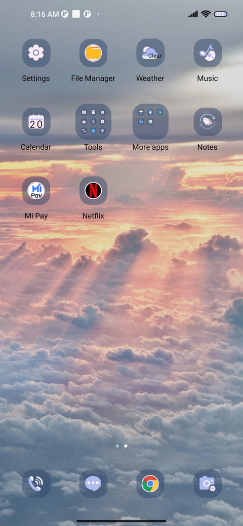 Transparent widget screenshot