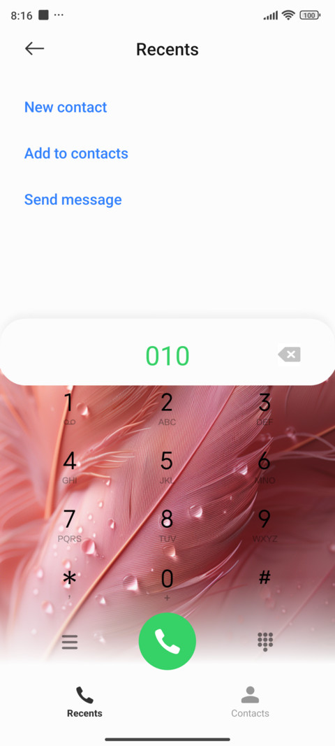 Pink feather screenshot