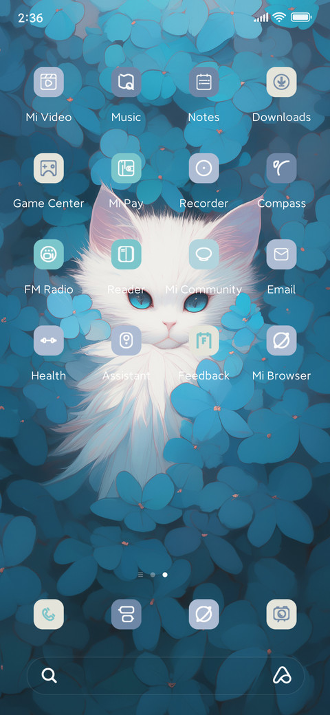 white cat screenshot