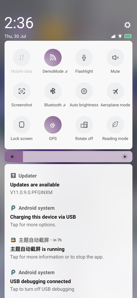 Purple White Rog Phone 3 screenshot
