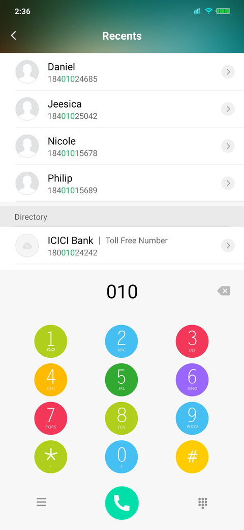 LG G2 screenshot
