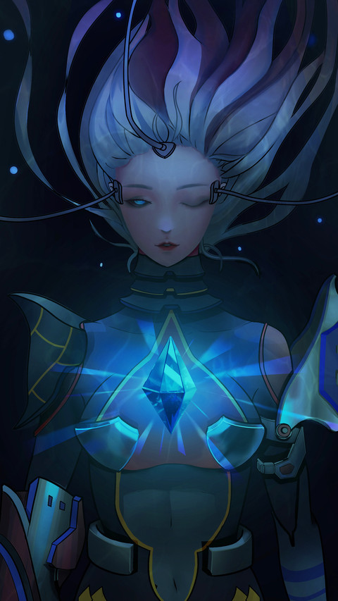 Cyber Girl with Crystal Heart screenshot