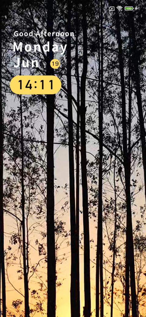 Sunset glow forest screenshot
