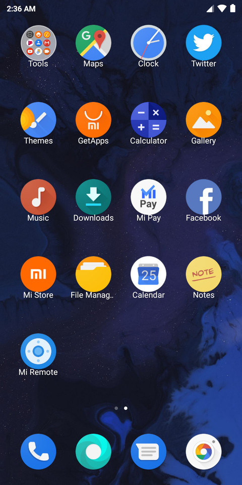 Android Q Dark screenshot