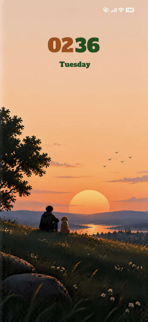 Dog & Sunset screenshot