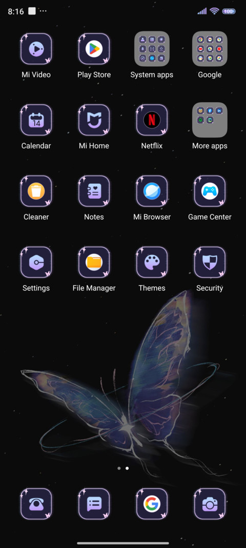 Simple butterfly screenshot