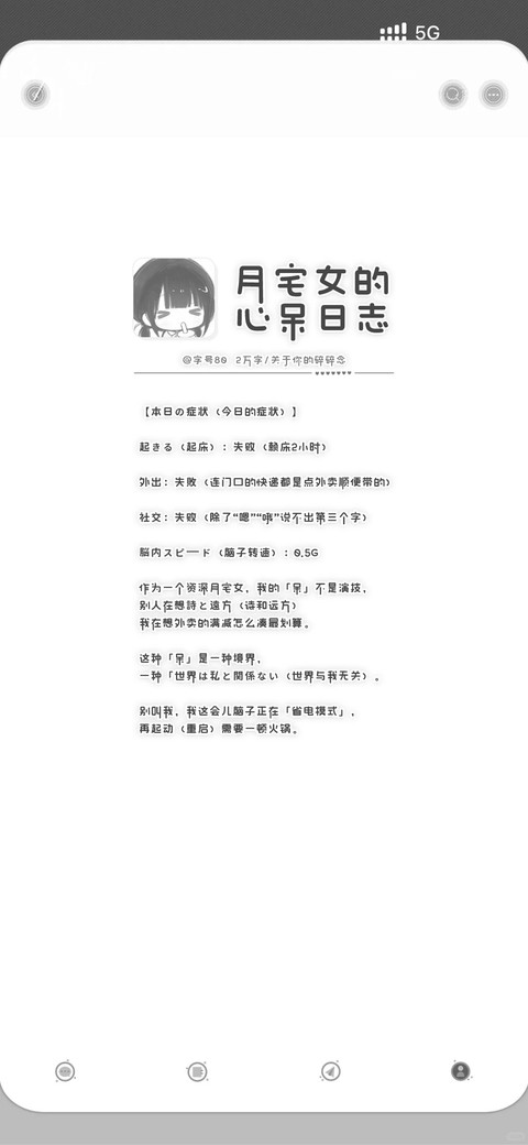 月宅女的心呆日志 screenshot