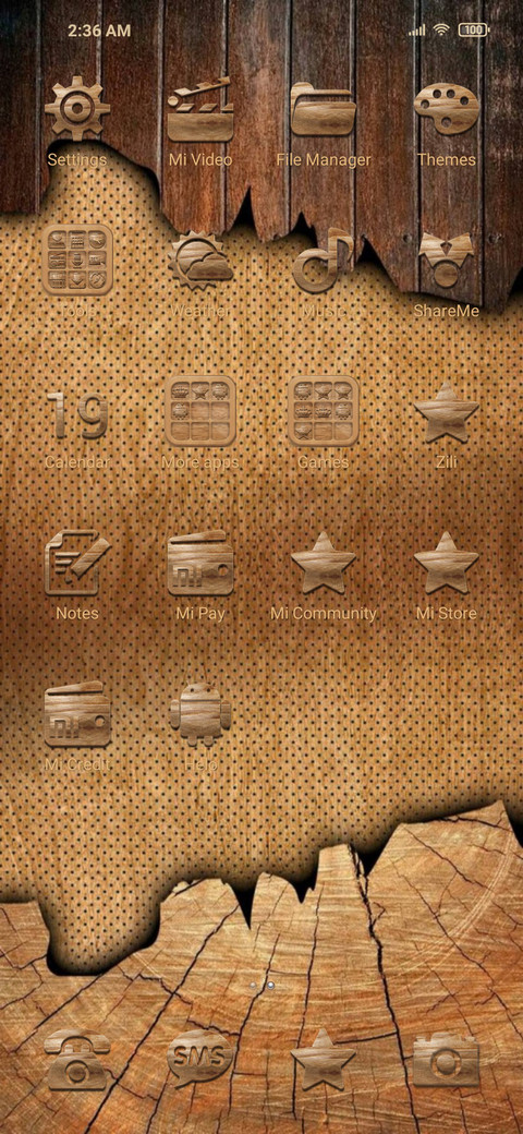 Wooden screenshot