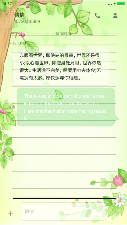 唯美小清新（桌面6×4+通知栏4×4） screenshot