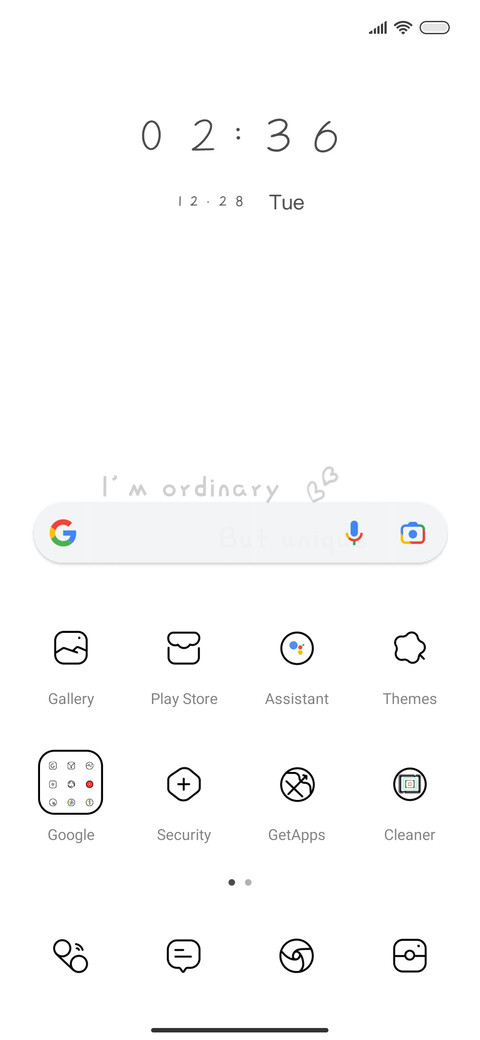 Simple line screenshot