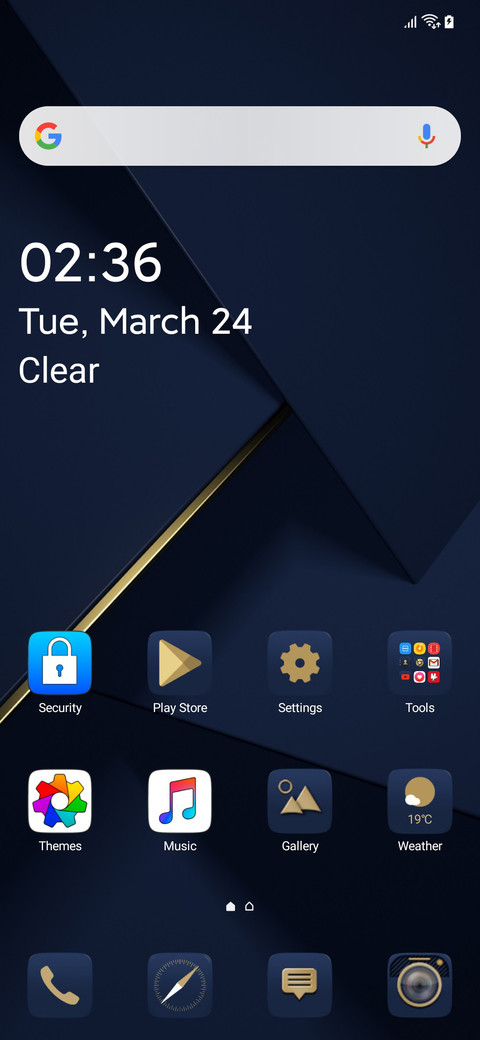 Deep Blue One UI screenshot