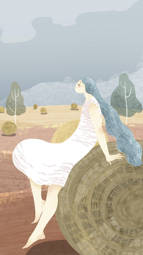 Girl Resting on Farm screenshot