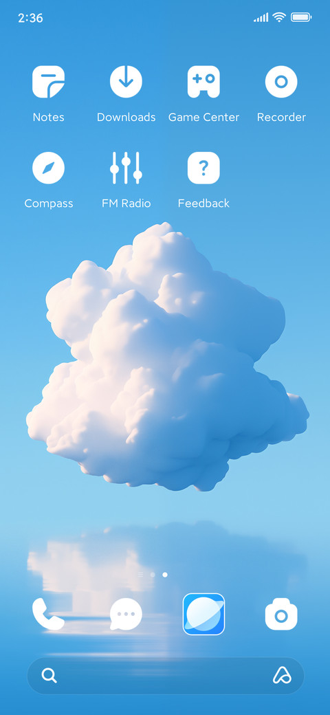 A piece of cloud screenshot