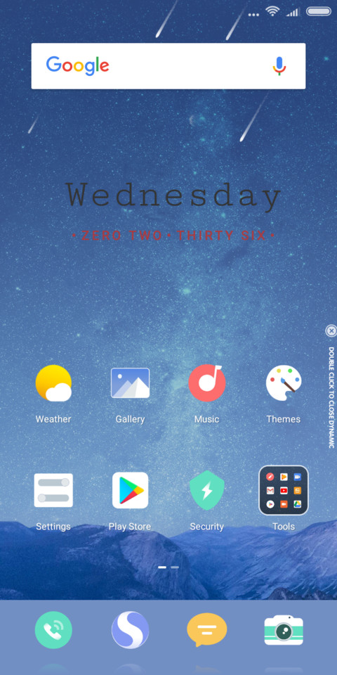 Night sky screenshot
