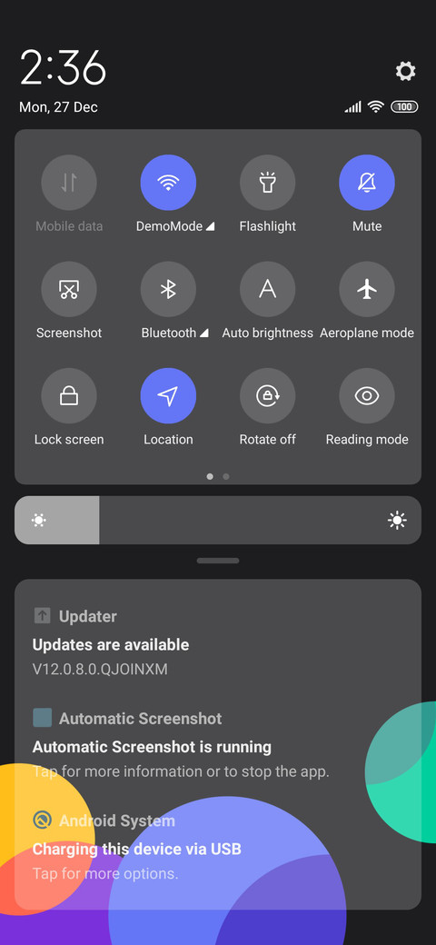 Colorful shapes screenshot