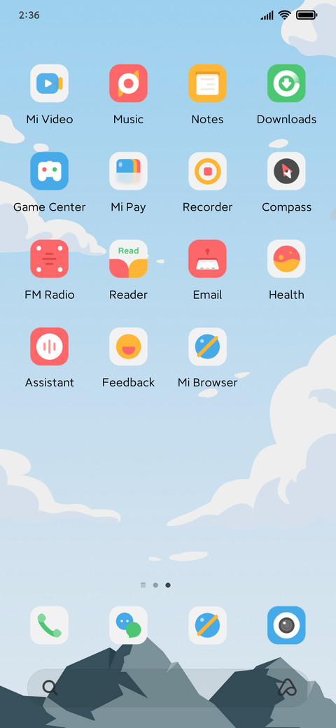 Alpine water blue screenshot