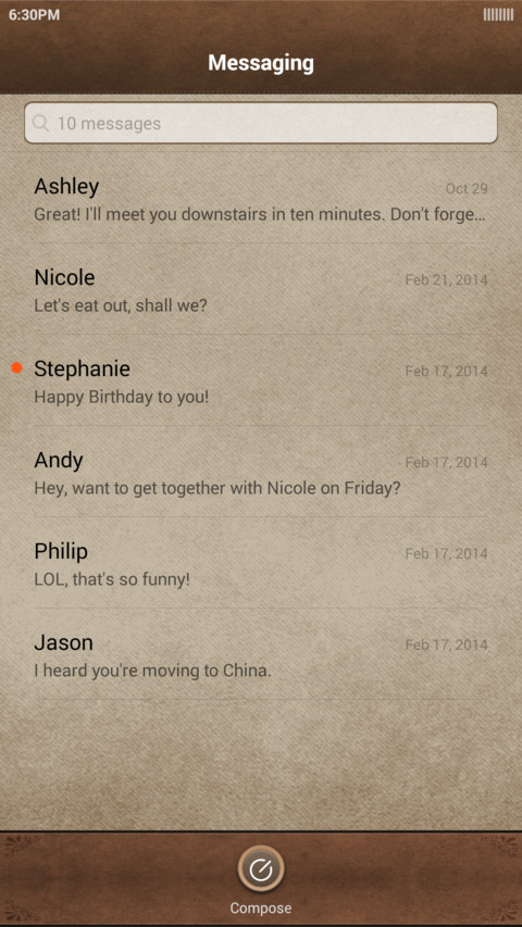 Coffee diary screenshot