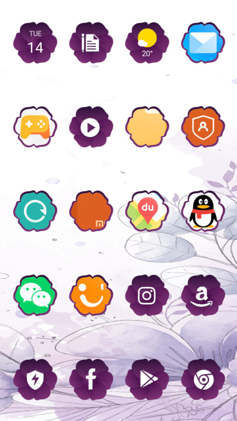 PurpleFloral_3MDP screenshot