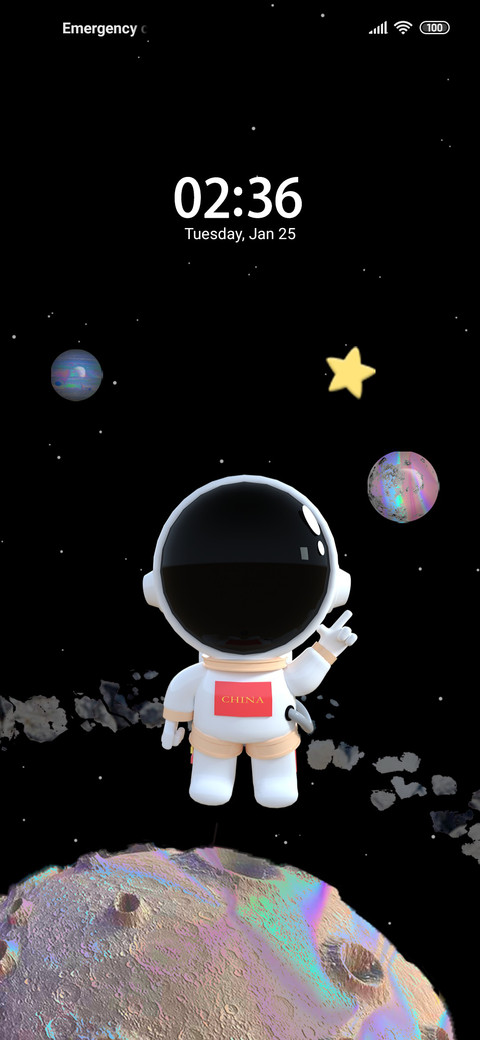 3D astronauts screenshot