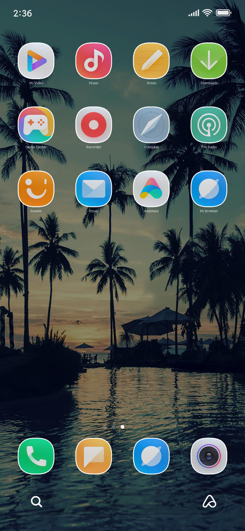 Beach coconut tree screenshot