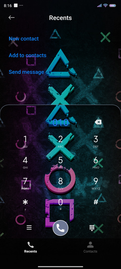 Colorful symbols screenshot