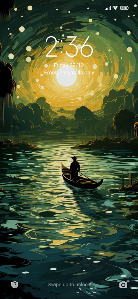 Calm lake surface screenshot