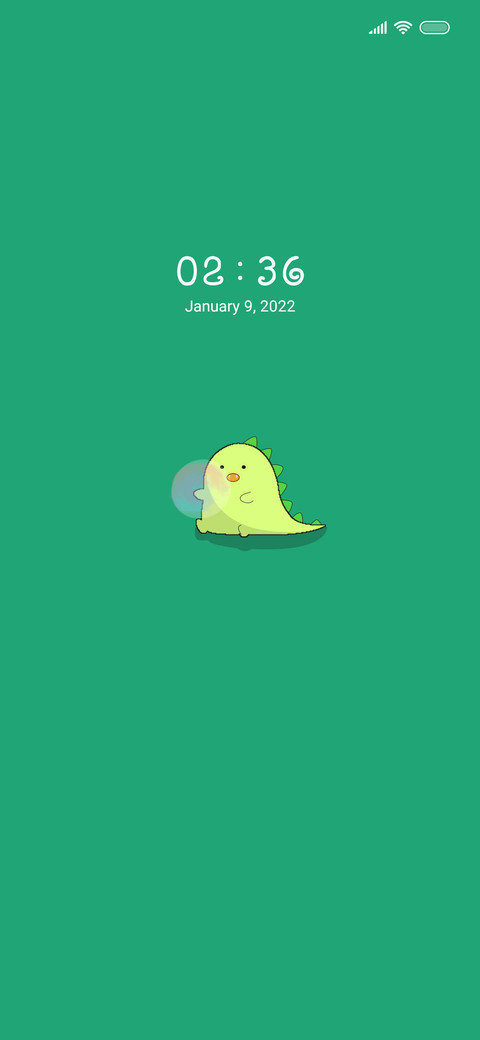Green dinosaur screenshot