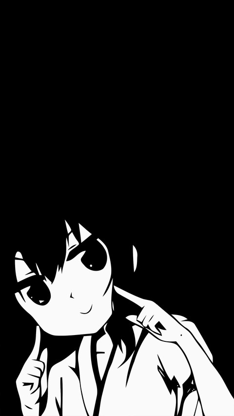 Black and white anime girls screenshot