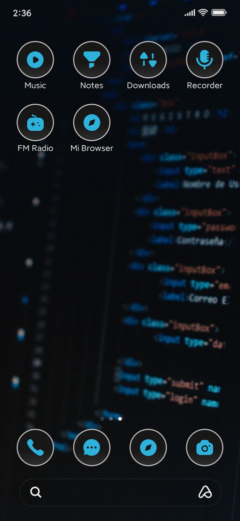 Coding screenshot