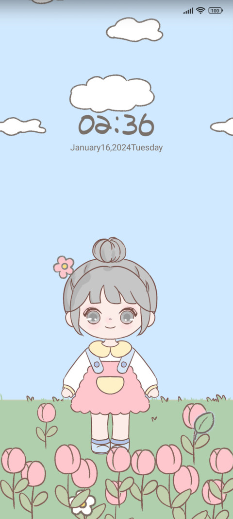 Photo with tulips screenshot