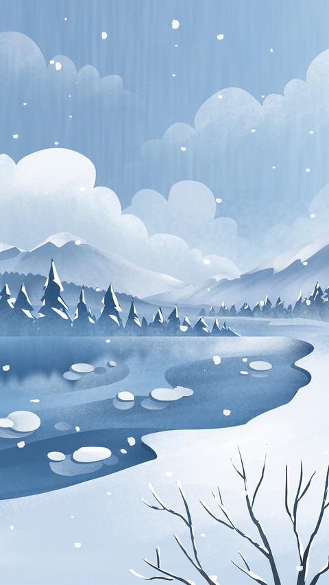 Illustration of a cold winter screenshot