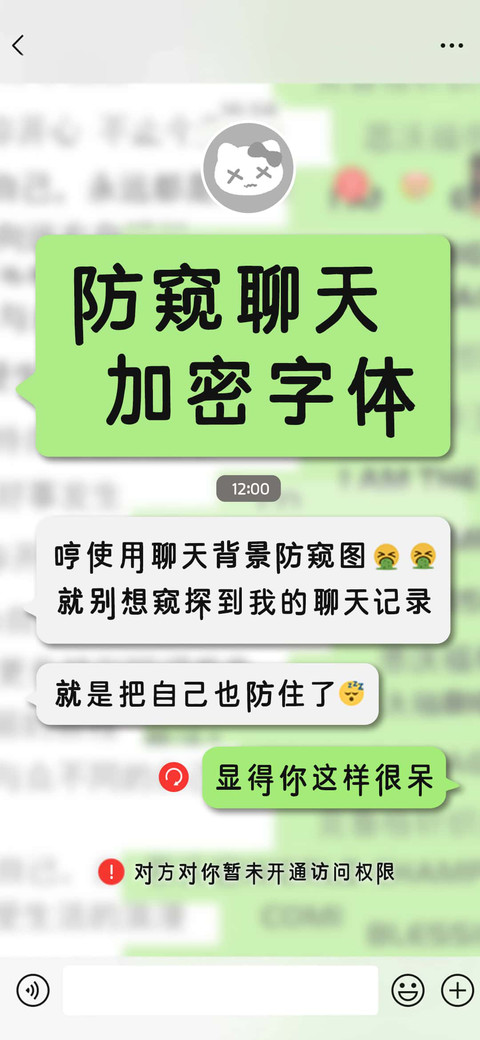 防窥聊天加密字体 screenshot