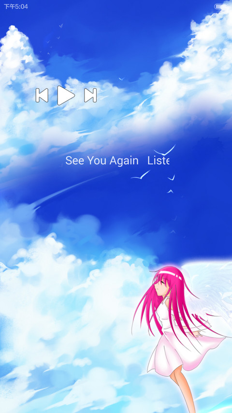 （动漫主题）天使少女（动态壁纸，双锁屏） screenshot