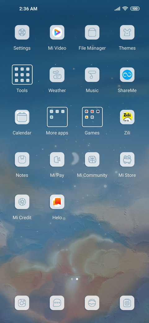 Gentle starry sky screenshot