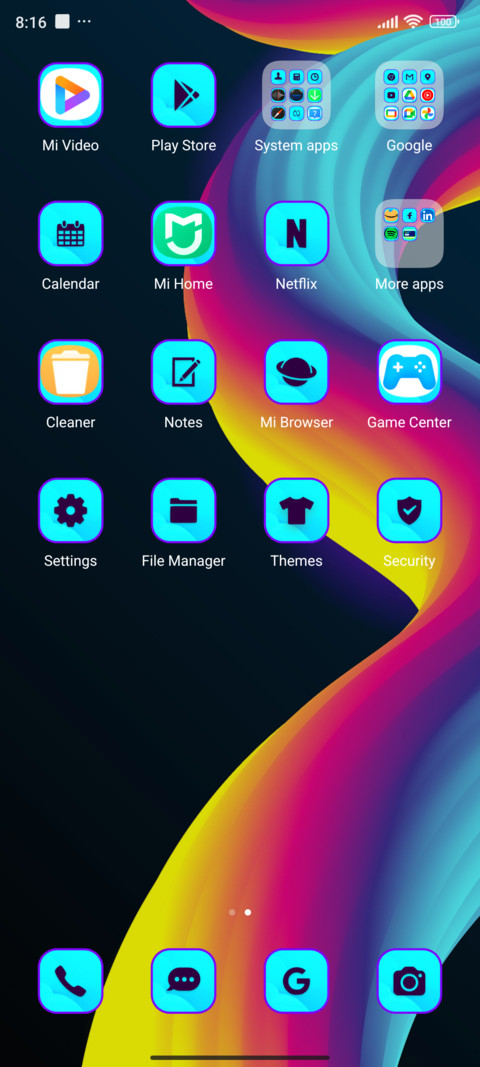 neon colorful screenshot