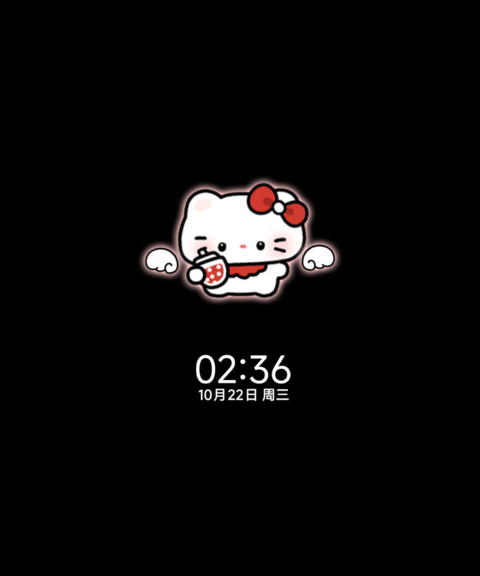 复古冬日红色小猫 screenshot