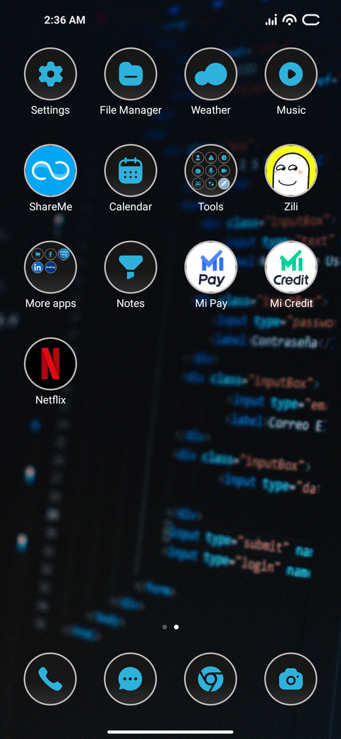 Coding screenshot