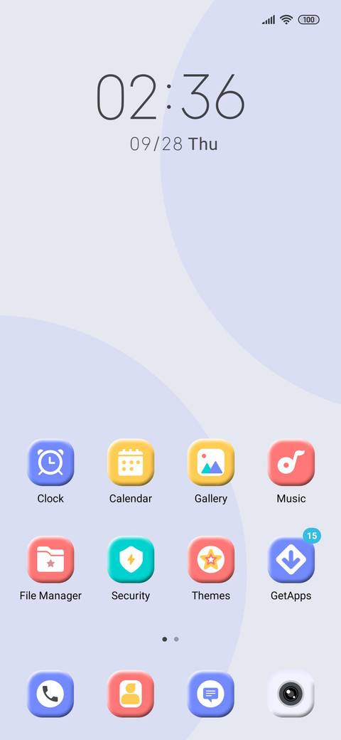 Light Simple Blue screenshot
