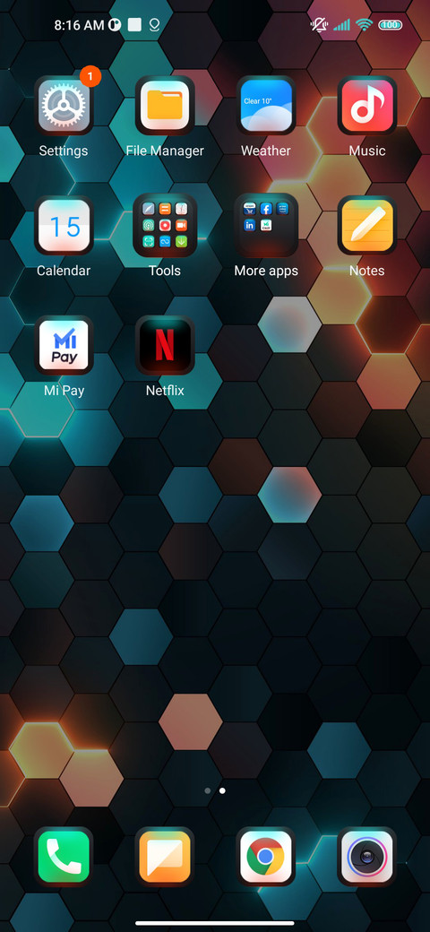 Light hexagon screenshot