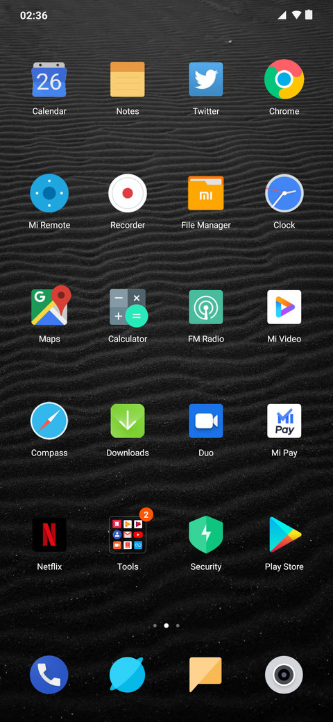 OxygenOS dark screenshot