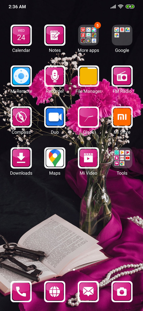 Book and flowers_3MDS screenshot