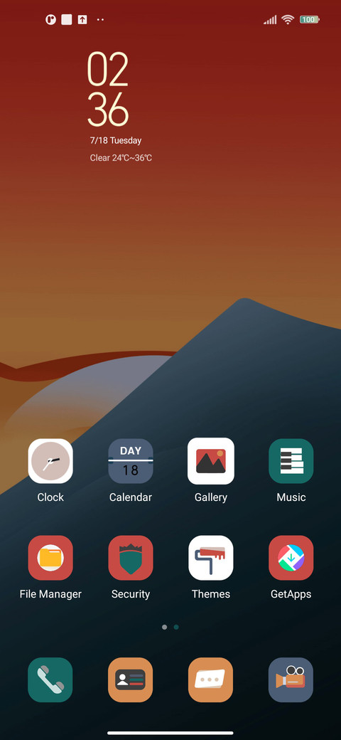 Sunrise mountains screenshot
