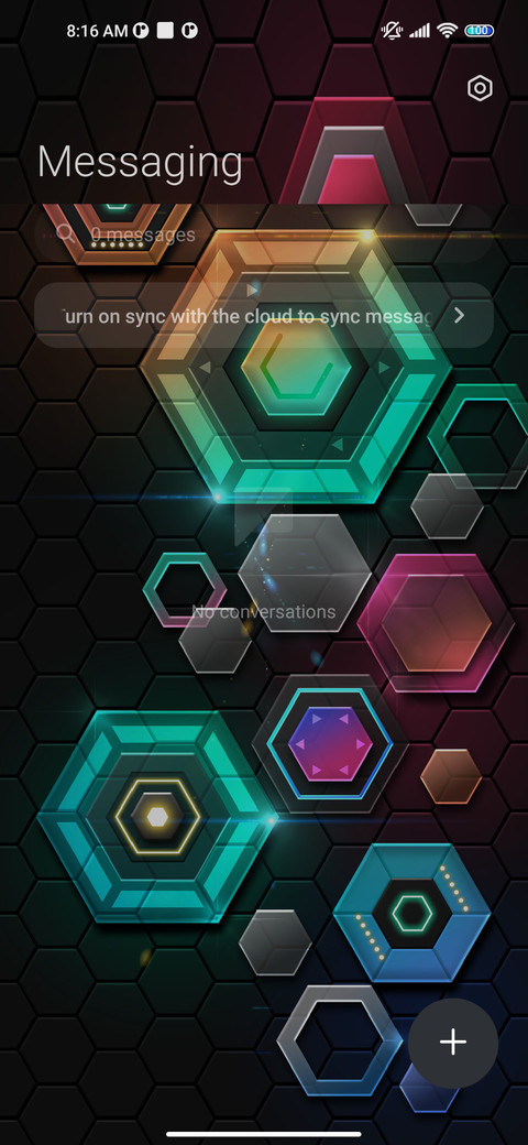 Colored hexagon screenshot